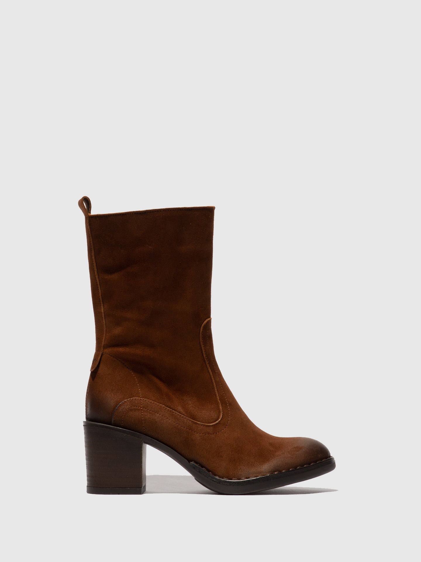 Fly London Zip Up Ankle Boots BORE072FLY RANCH COGNAC